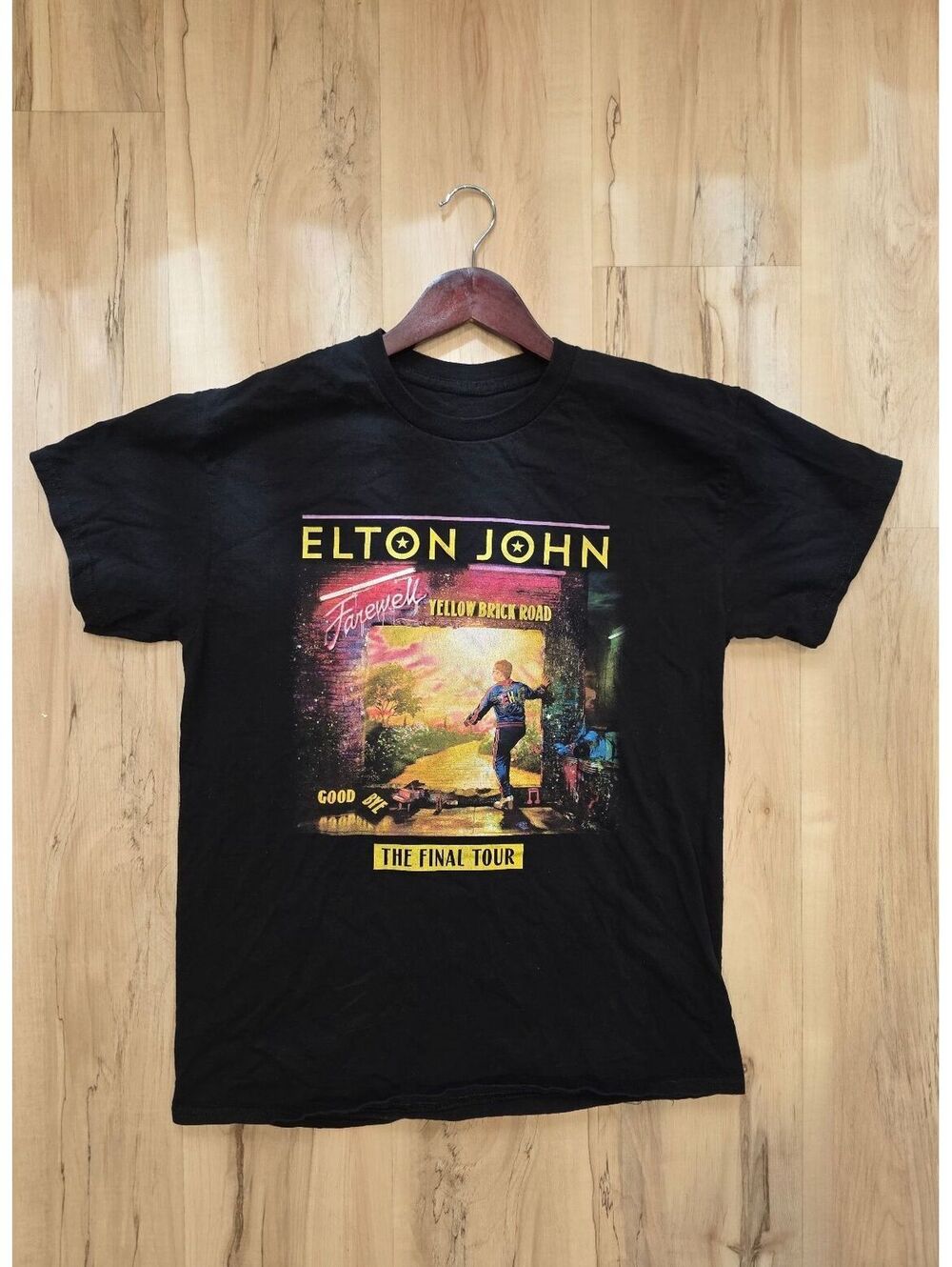Elton John Farewell Yellow Brick Road The Final Tour Black T-Shirt